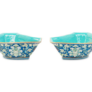 A Pair of Chinese Blue Ground Famille 2ab49a