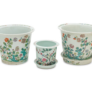 Three Chinese Famille Rose Porcelain