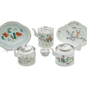 Six Chinese Famille Rose Porcelain 2ab4ad