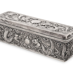 A Chinese Export Silver Rectangular 2ab553