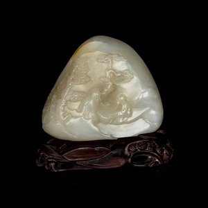 A Chinese White and Russet Jade 2ab608