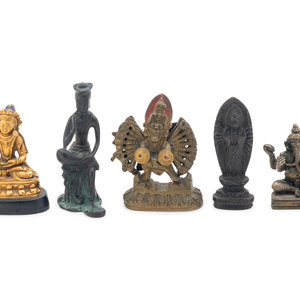 Five Small Asian Bronze Figures 2ab640