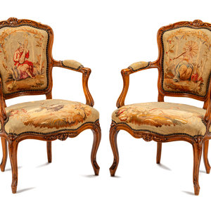 A Pair of Louis XV Tapestry Upholstered 2ab7be