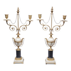 A Pair of Directoire Gilt Bronze,