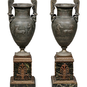 A Pair of Empire Style Patinated