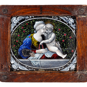 A Limoges Painted Enamel Plaque Likely 2ab816