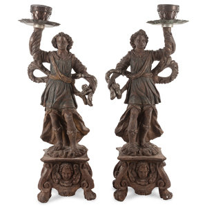 Two Neapolitan Carved and Painted 2ab824