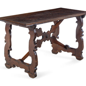 An Italian Walnut Trestle Table 17th 18th 2ab849