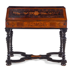 An Italian Baroque Marquetry Slant Front 2ab84a