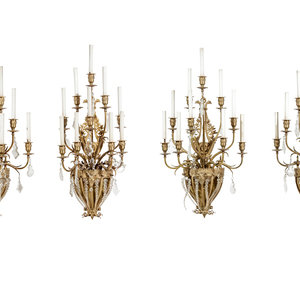 A Set of Four Gilt Bronze and Baccarat 2ab85b