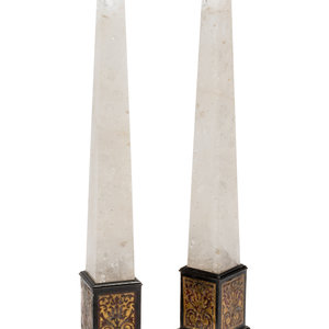 A Pair of Rock Crystal Obelisks 2ab85e