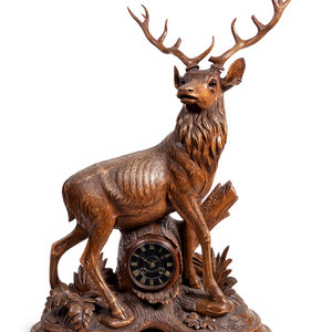 A Black Forest Carved Oak Stag Form 2ab878