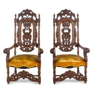 A Pair of Charles II Style Carved 2ab8b2