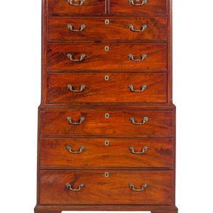 A George III Figured Mahogany Chest on Chest Circa 2ab8c9