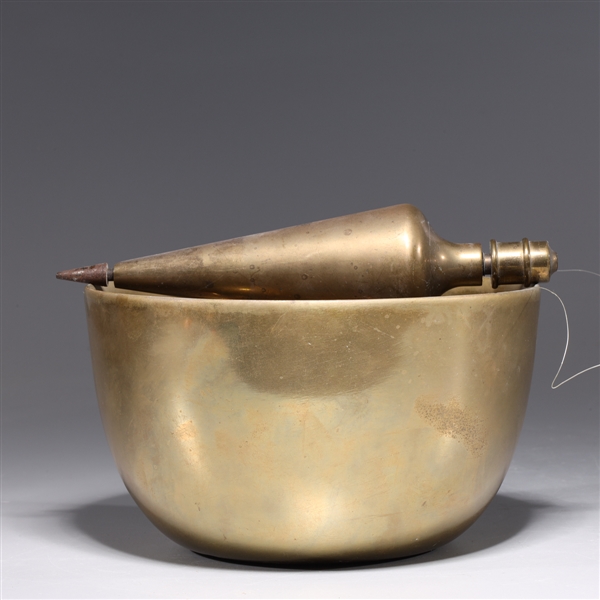 Antique Indian gilt metal bowl