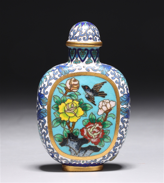 Chinese cloisonne enamel snuff