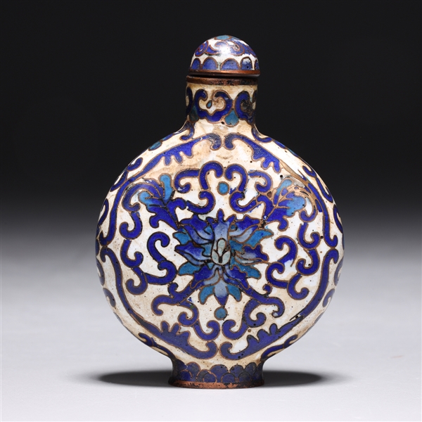 Chinese cloisonne enamel snuff