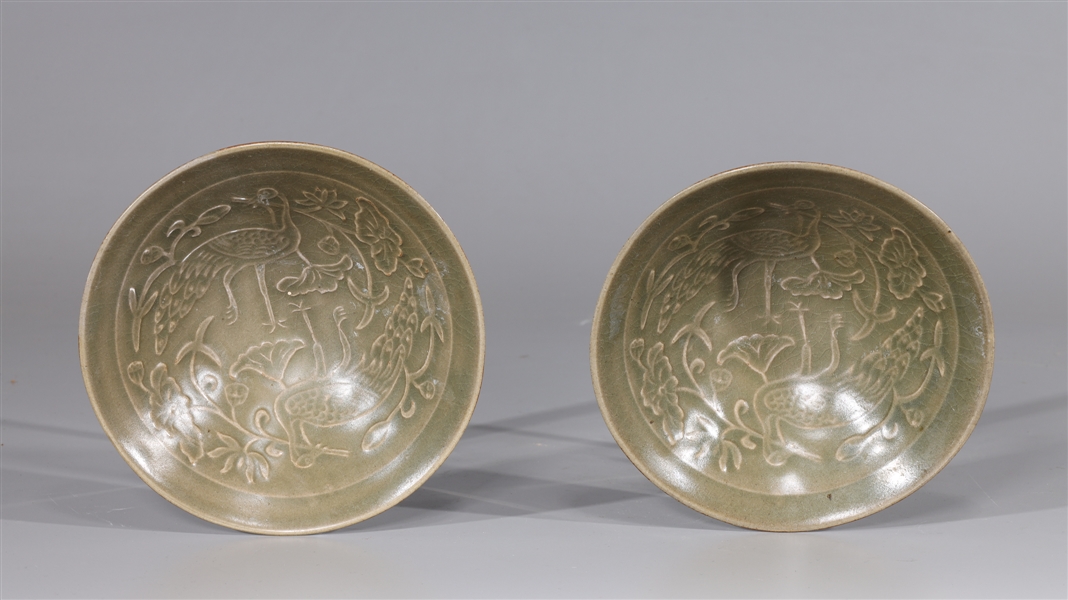 Pair of Chinese celadon glazed 2ab979