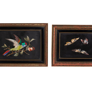 A Pair of Italian Pietra Dura Plaques Height 2a9279