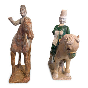 Two Chinese Sancai Pottery Figures Possibly 2a9280