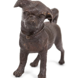 A Small Bronze Dog
Height 5 x width