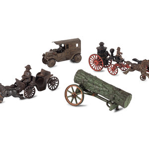 Four Cast Iron Toy Vehicles 19th 20th 2a93d7