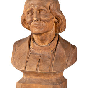 A Carved Wood Bust of a Man Possibly 2a93d0