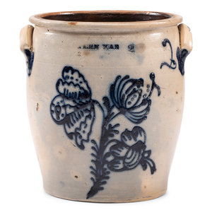 A Two-Gallon Cobalt-Decorated Stoneware