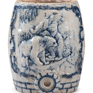 A Cobalt Decorated Molded Stoneware 2a9416