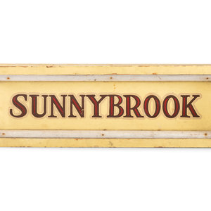 A Painted Wood Double-Sided 'Sunnybrook'
