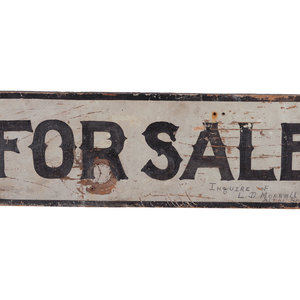 A Painted Wood 'For Sale' Sign,