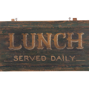 A 'Lunch Served Daily' Painted