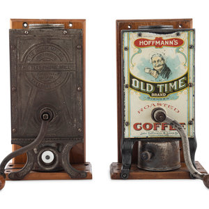 A Pair of Wall Mount Coffee Grinders Late 2a9450