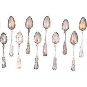 A Group of Silver Spoons
19th/20th