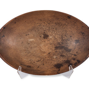 A Large Wooden Oval Dough Bowl
19th