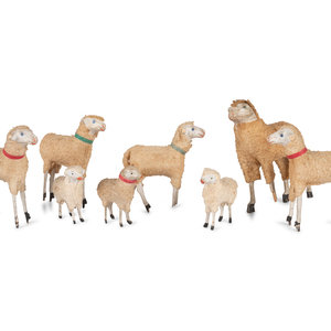 Eight German Wooly Sheep Toys with 2a9497