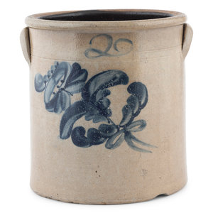 A Cobalt Floral Decorated Two-Gallon