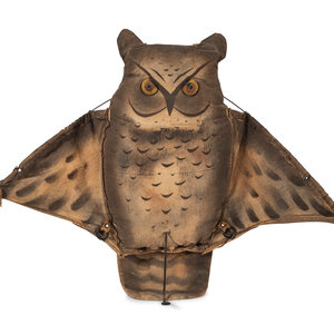 A Stuffed Cloth Owl Decoy Early 2a94d4