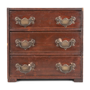 A Stained Pine Miniature Chest 2a9521