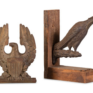 Two Cast Iron Eagle Mounts
Early