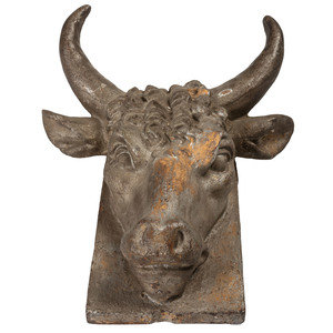 A Cast Iron Steer s Head Sign 20th 2a9560