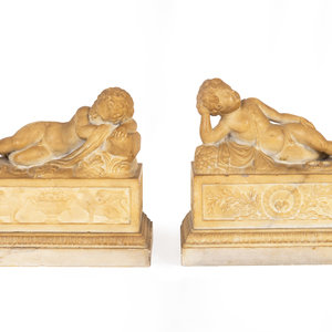 A Pair of Marble Models of Sleeping 2a95c2
