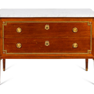 A Louis XVI Style Mahogany Two Drawer 2a95fc