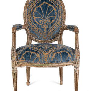 A Louis XVI Painted Fauteuil
LATE