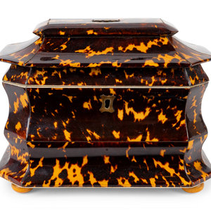 A Regency Tortoiseshell Tea Caddy EARLY 2a9654