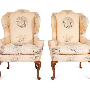 A Pair of Queen Anne Style Wing