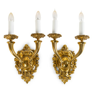 A Pair of Victorian Gilt Metal