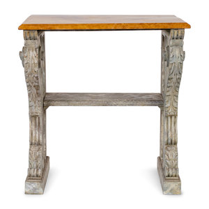 A Decorative Faux Marble Console 2a966e