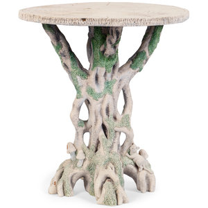 A Faux Bois Cast Concrete Table 2a96a3