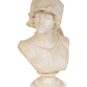 A French Carved Alabaster Bust 2a96d6